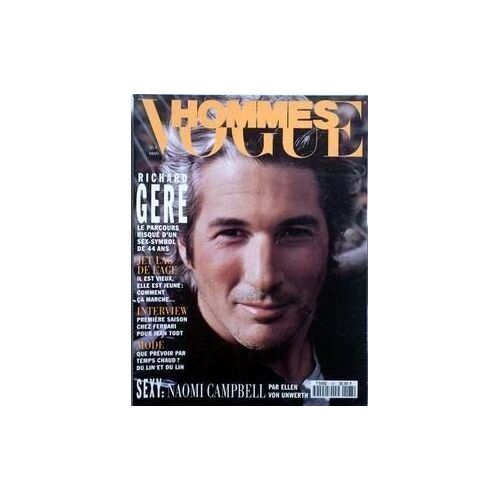 Vogue Hommes N° 167 Du 01/03/1994 - Richard Gere  -  Jet Lac De L'age  -  1ere Saison Chez Ferrari Pour Jean Todt  -  Mode  - Sexy  -   Naomi Campbell Par Ellen Von Unwerth.