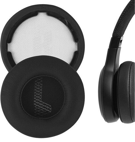 Coussinets d'oreille pour JBL Live 400BT Casque,Coussinets de rechange en Cuir protéiné et Mousse d'isolation phonique(Noir)