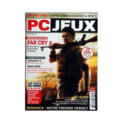 Pc Jeux N° 114 Du 01/09/2007 - Nfs Pro Street - Le Renouveau De La Serie - Far Cry 2 - Starcraft Ii - Space Siege - Les Tests - Bioshock
