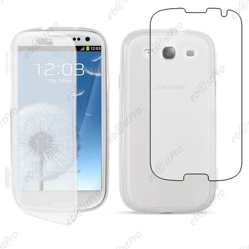 ebestStar ® Housse Etui Coque Portefeuille Livre Silicone Gel pour Samsung Galaxy S3 i9300 i9305, Couleur Transparent + Film protection d'écran