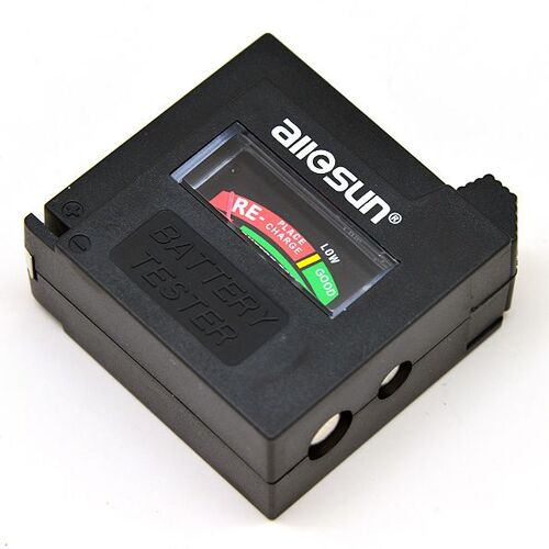 Testeur de Piles Batteries 1.5V à 9V LR44 AA AAA Lithium Bouton Auto-alimenté
