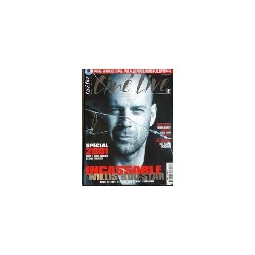Cine Live N° 42 Du 01/01/2001 - Incassable  -   Bruce Willis - Special 2001 - Mortel Transfert - Thierry Lhermitte - Chicken Run - Takeshi Kitano - Billy Elliot.