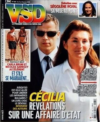 Vsd N° 1585 Du 09/01/2008 - Segolene Royal  -   Sa Mise Au  Point - Nicolas Sarkozy Et Carla Bruni - Cecilia  -   Revelations Sur Une Affaire D'etat  -   Les Infirmieres Bulgares - Le Dakar S'est Enlise - Philippe Lucas A Coeur Ouvert  -   Laure M...