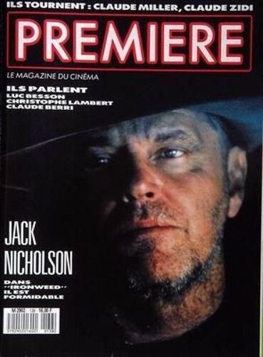 Premiere N° 138 Du 01/09/1988 - Claude Miller - Claude Zidi - Luc Besson - Christophe Lambert - Claude Berri - Jack Nicholson Dans   -   Ironweed.