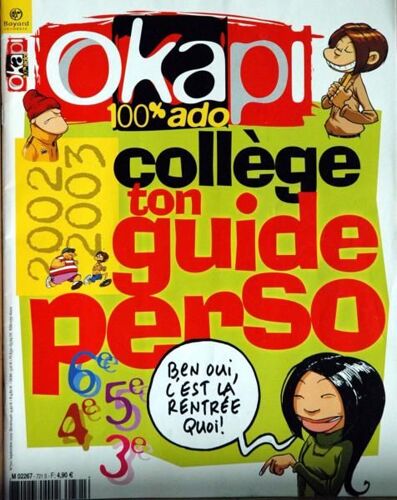 Okapi N° 721 Du 01/09/2002 - College  -   Ton Guide Perso.