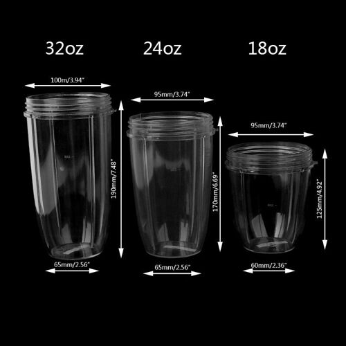 Tasse transparente de remplacement pour presse-agrumes nutribullet, 18/24/32OZ, nouveau, livraison directe