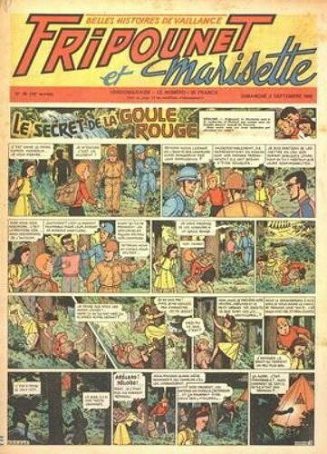 Fripounet Et Marisette N° 36 Du 02/09/1956 - Le Secret De La Goule Rouge