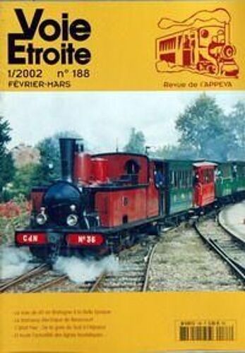Voie Etroite N° 188 Du 01/02/2002 - La Voie De 60 En Bretagne A La Belle Epoque - Le Tramway Electrique De Beaucourt - C'etait Hier  -  De La Gare Du Sud A L'alpazur - Et Toute L'actualite Des Lignes Touristiquesôçª.