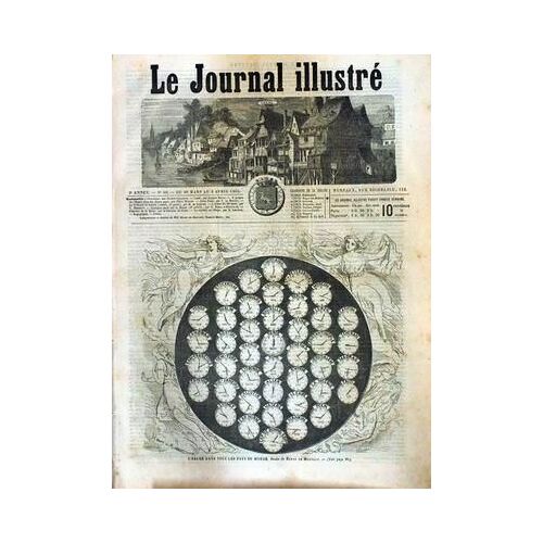 Journal Illustre (Le) N° 59 Du 26/03/1865 - L'heure Dans Tous Les Pays Du Monde Par H. De Montaut - Le Careme - Sermon Du Soir Au Village Par Ed. Morin.