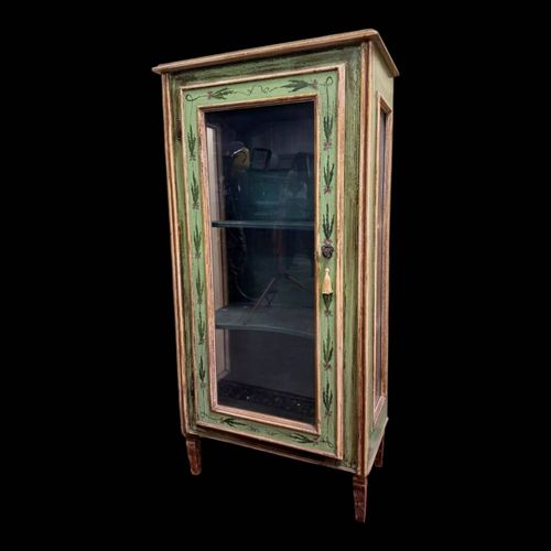 Vitrine Vnitienne En Bois Peint Multicolore