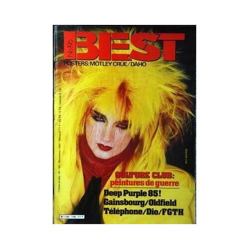 Best N° 196 Du 01/11/1984 - Doors - Gainsbourg - Mike Oldfied - Deep Purple - Motley Crue - Etienne Daho - Elliott Murphy - Frankie Goes To Hollywood - Dio  - Telephone.