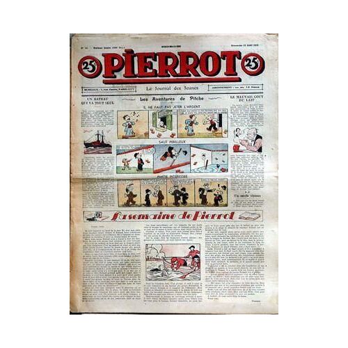 Pierrot N° 34 Du 25/08/1935 - Le Journal Des Jeunes.