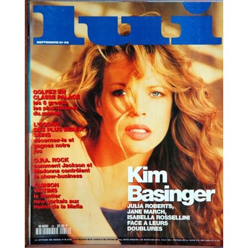 Lui N° 58 Du 01/09/1992 - Golfez En Alsace - L'oscar Des Plus Beaux Seins - Jackson Et Madonna - Fashion Victims  -   Le Sentier New-Yorkais Aux Mains De La Mafia - Kim Bassinger   -   J. Roberts  -   Jane March  -   I. Rossellini Face A Leurs Dou...