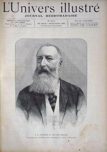 Univers Illustre (L') N° 2114 Du 28/09/1895 - S.M. Leopold Ii - Roi Des Belges - M. Numa Blanc A Cannes.
