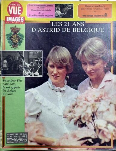 Point De Vue Images Du Monde N° 1826 Du 29/07/1983 - Activites De La Famille Royale Anglaise. Les 21 Ans D'astrid De Belgique.
