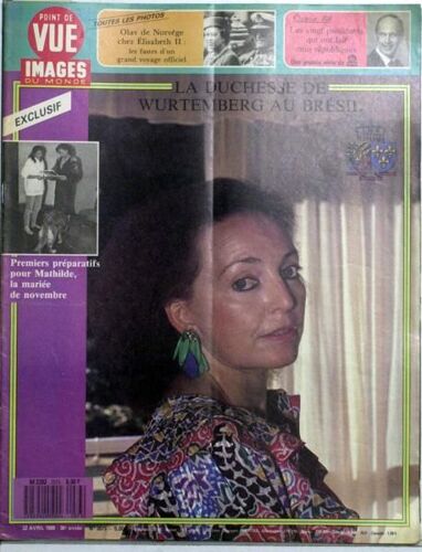 Point De Vue Images Du Monde N° 2073 Du 22/04/1988 - Olav De Norvege Chez Elisabeth Ii. Elysee 88 - Les 20 Presidents Qui Ont Fait 5 Republiques. La Duchesse Wurtemberg Au Bresil. Preparatifs Pour Mathilde.