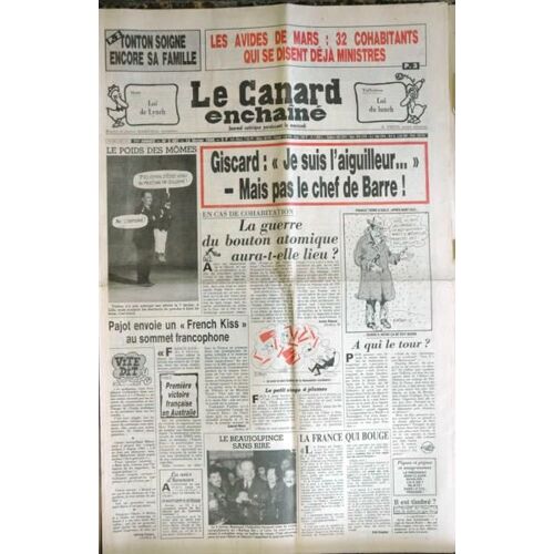 Canard Enchaine (Le) N° 3407 Du 12/02/1986 - Les Avides De Mars  -   32 Cohabitations Qui Se Disent Deja Ministres - Haiti  -   Talloires - Giscard  -   Barres - Pajot.