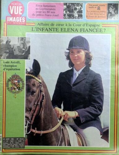 Point De Vue Images Du Monde N° 1987 Du 29/08/1986 - Fete Au Liechtenstein Du Prince Franz-Josef. Les Princesses Fideles A Leur Theme Astral - Nour De Jordanie. L'infante Elena Fiancee ? Luis Astolfi - Champion D'equitation.