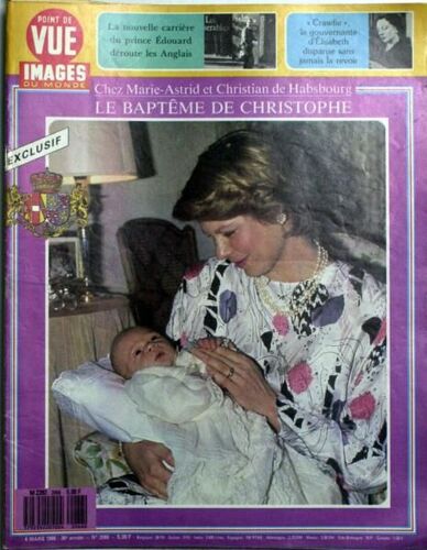 Point De Vue Images Du Monde N° 2066 Du 04/03/1988 - La Nouvelle Carriere Du Prince Edouard Deroute Les Anglais. Crawfie - La Gouvernante D'elisabeth - Disparue. Chez Marie-Astrid Et Christian De Habsbourg - Bapteme De Christophe.