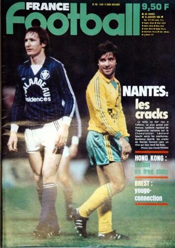 France Football N° 1919 Du 18/01/1983 - Nantes  -   Amisse  -   Spacht - Hong Kong - Brest  -   Yougoslavie.