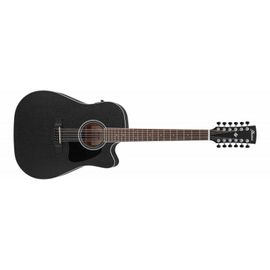 Ibanez Aw8412ce-Wk - Guitare Électro-Acoustique 12 Cordes - Weathered Black Open Pore