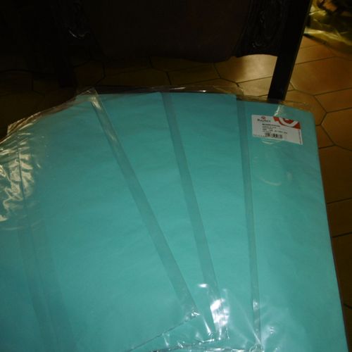 Feuilles Papier Soie 50x70cm Bleu Ciel Lot De 4