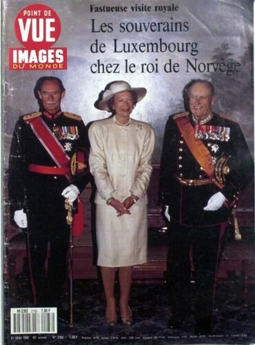 Point De Vue Images Du Monde N° 2183 Du 31/05/1990 - Les Souverains De Luxembourg Chez Le Roi De Norgeve.