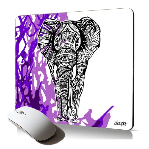 tapis de souris souple ganesh elephant d'afrique ethnique art mouse pad cadeau d'anniversaire arbre tribal azteque pour PC fixe