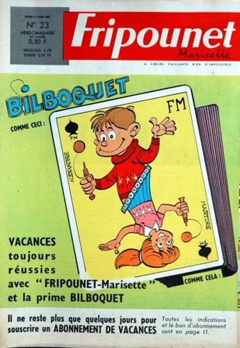 Fripounet Et Marisette N° 23 Du 08/06/1967 - Bande Dessine.