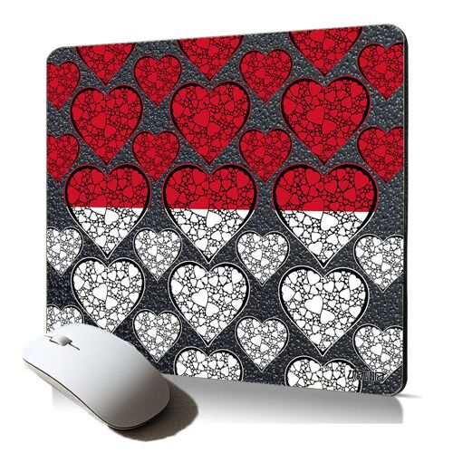tapis de souris souple drapeau Monaco monegasque pour gamer de qualite durablee original football I love coeur foot