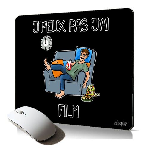 tapis de souris souple j'peux pas j'ai film accessoire antiderapant drole humour cinema manga dessin animé