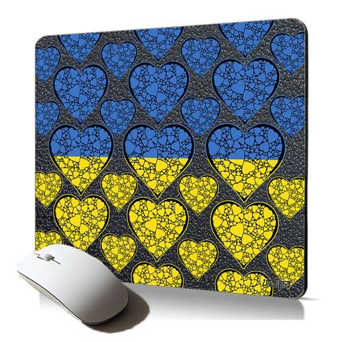 tapis de souris souple drapeau ukraine ukrainien I love coeur sport foot cadeau de qualite durablee