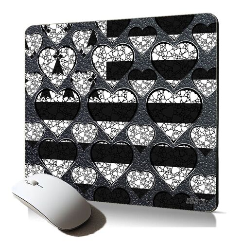 tapis de souris souple drapeau bretagne breton flexible gwenn ha du region I love coeur foot mousepad anti dérapant