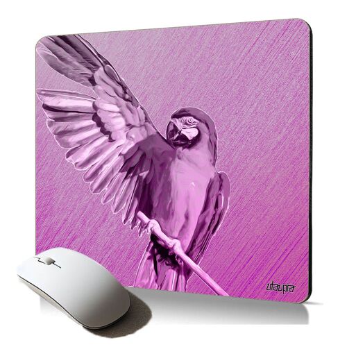 tapis de souris souple perroquet design perruche oiseau animal mousepad bureau cadeau animaux tropical rose gaming PC portable