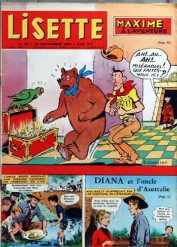 Lisette N° 39 Du 30/09/1962 - Maxime A L'aventure - Diana Et L'oncle D'australie - Leslie Caron