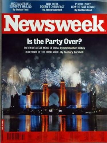 Newsweek N° 50 Du 15/12/2008 - Is The Party Over  -   The Fin De Siecle Mood Od Dubai By Ch. Dickey - In Defense Of The Dubai Model By Z. Karabell Angela Merkel   -   Europe's Mrs. No By S. Theil Why India Doesn't Overreact By Jason Overdorf Photo...