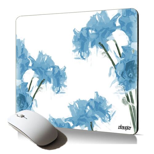 tapis de souris souple bouquet de fleurs cadeau de qualité durable romantique plante nature pastel mouse pad