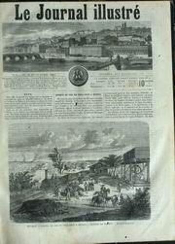 Journal Illustre (Le) N° 9 Du 10/04/1864 - Lyon - Chemin De Fer De Vera-Cruz A Mexico - Le General Adrian Voli - Le Maestro Rossini Par Bocourt - Guerre De Danemark.