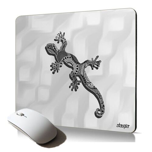 tapis de souris souple lezard salamandre design esthetique art accessoire bureau cadeau de noel tendance made in France