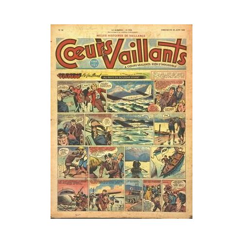 Coeurs Vaillants N° 26 Du 26/06/1949 - Belles Histoires De Vaillance - Yann Le Vaillant - Au Pays Du Bouddha Vivant Par Conoan