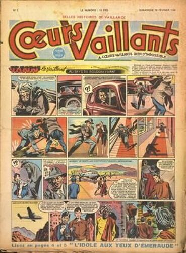 Coeurs Vaillants N° 7 Du 13/02/1949 - Belles Histoires De Vaillance - Yann Le Vaillant - Au Pays Du Bouddha Vivant Par Conoan