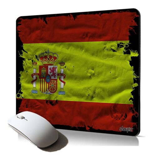 tapis de souris souple drapeau espagne espagnol football coupe d'europe mousepad durable et original