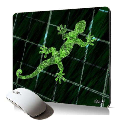 tapis de souris souple salamandre lezard bureau gaming design unique peinture image grille personnalisé cadeau homme