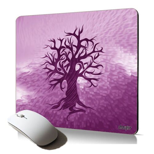 tapis de souris souple arbre de vie yoga mousepad decoration zen meditation original accessoire ordinateur fixe durable