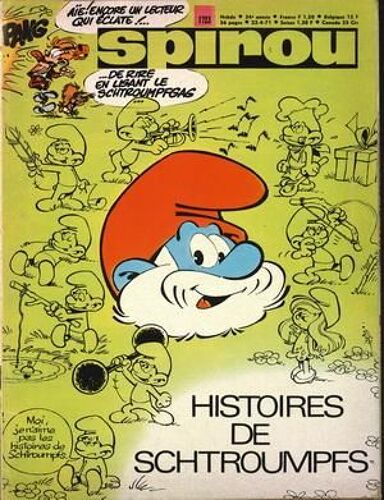 Spirou N° 1723 Du 22/04/1971 - Histoires De Schtroumpfs