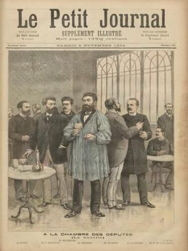 Petit Journal Supplement Illustre (Le) N° 102 Du 05/11/1892 - A La Chambre Des Deputes La Buvette Le Dejeuner De Camille Desmoulins