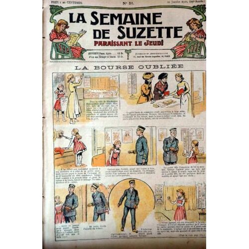 Semaine De Suzette (La) N° 51 Du 22/01/1920 - La Bourse Oubliee.