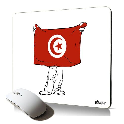 tapis de souris souple drapeau tunisie tunisien Coupe d'afrique stable CAN motif basket foot