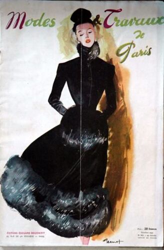 Modes Et Travaux N° 563 Du 01/10/1947 - Modeles De J. Fath - M. De Rauch - A. Ledoux - Carven. Couverture De Brenot