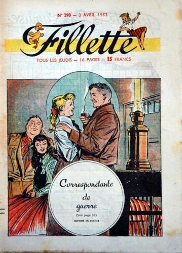 Fillette N° 298 Du 03/04/1952 - Correspondante De Guerre.